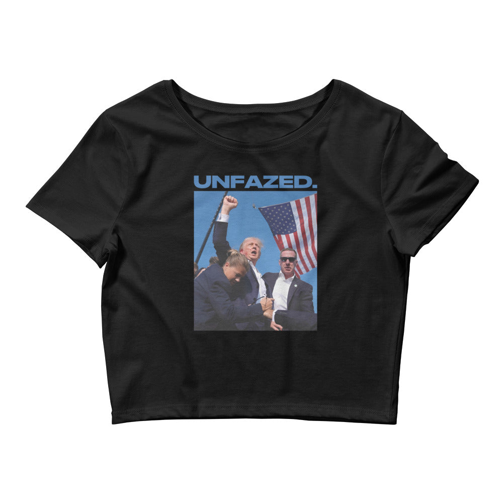 Iconic Unfazed - Women's Crop Tee (Black)