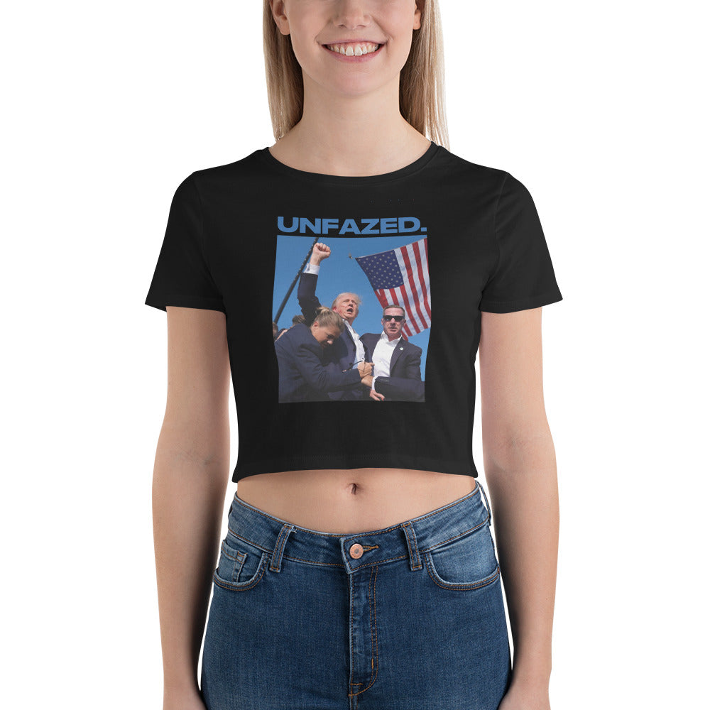 Iconic Unfazed - Women's Crop Tee (Black)