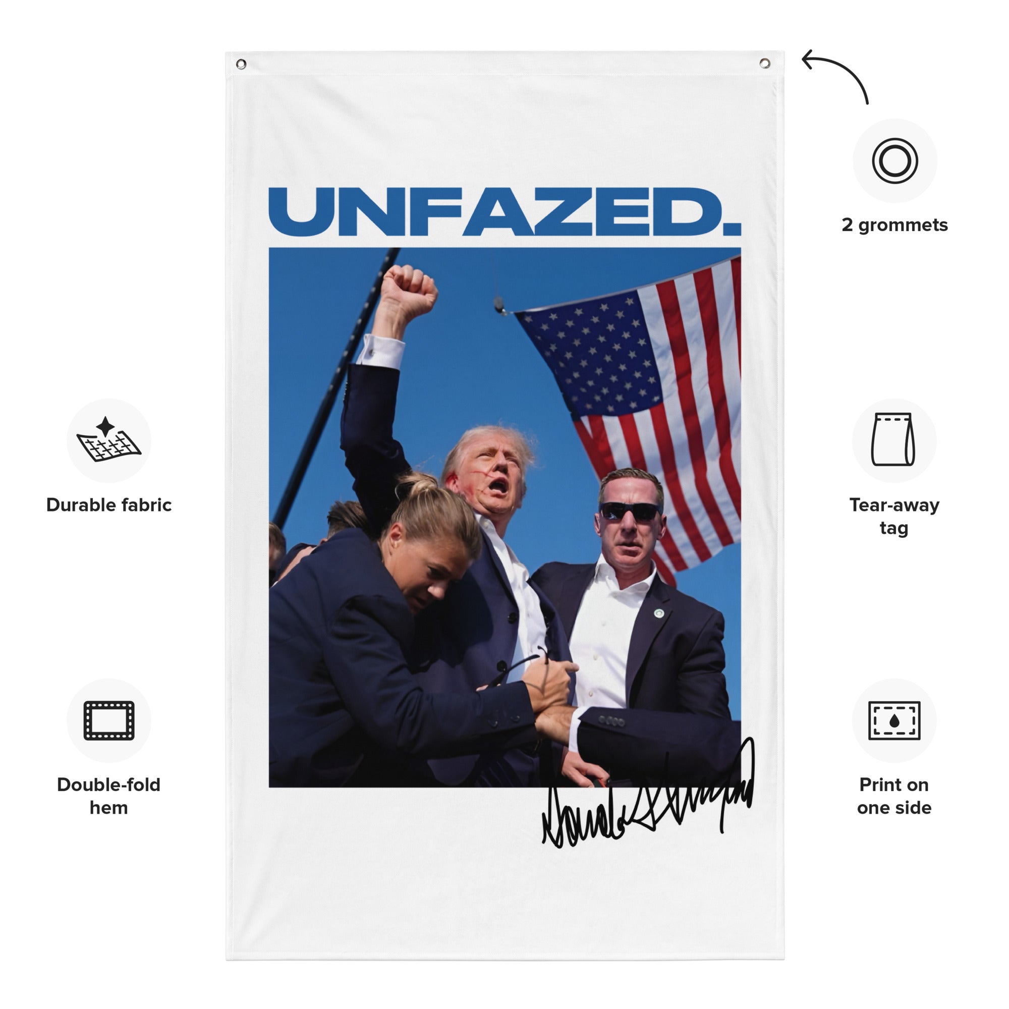 Unfazed Presidential - Flag (White)