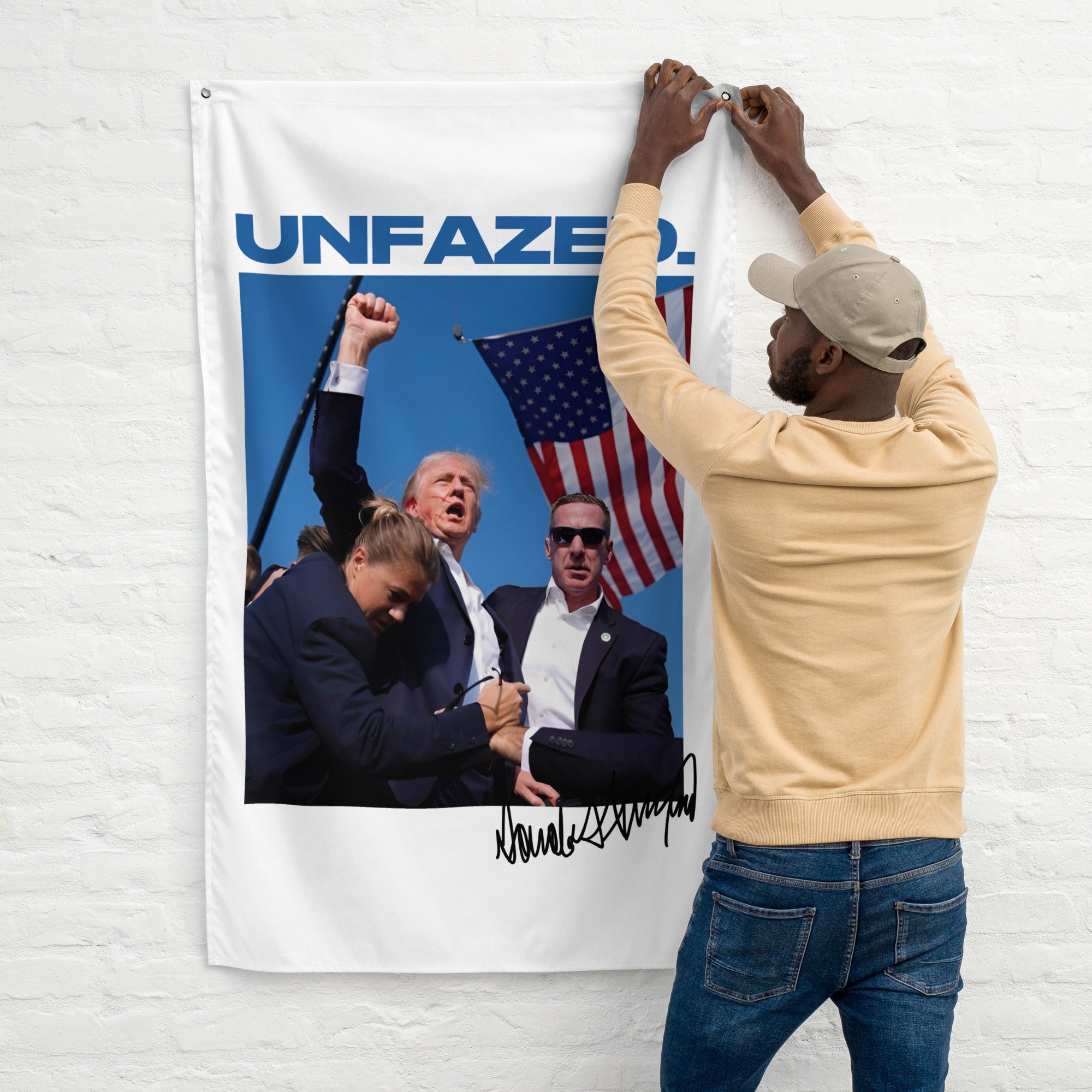 Unfazed Presidential - Flag (White)