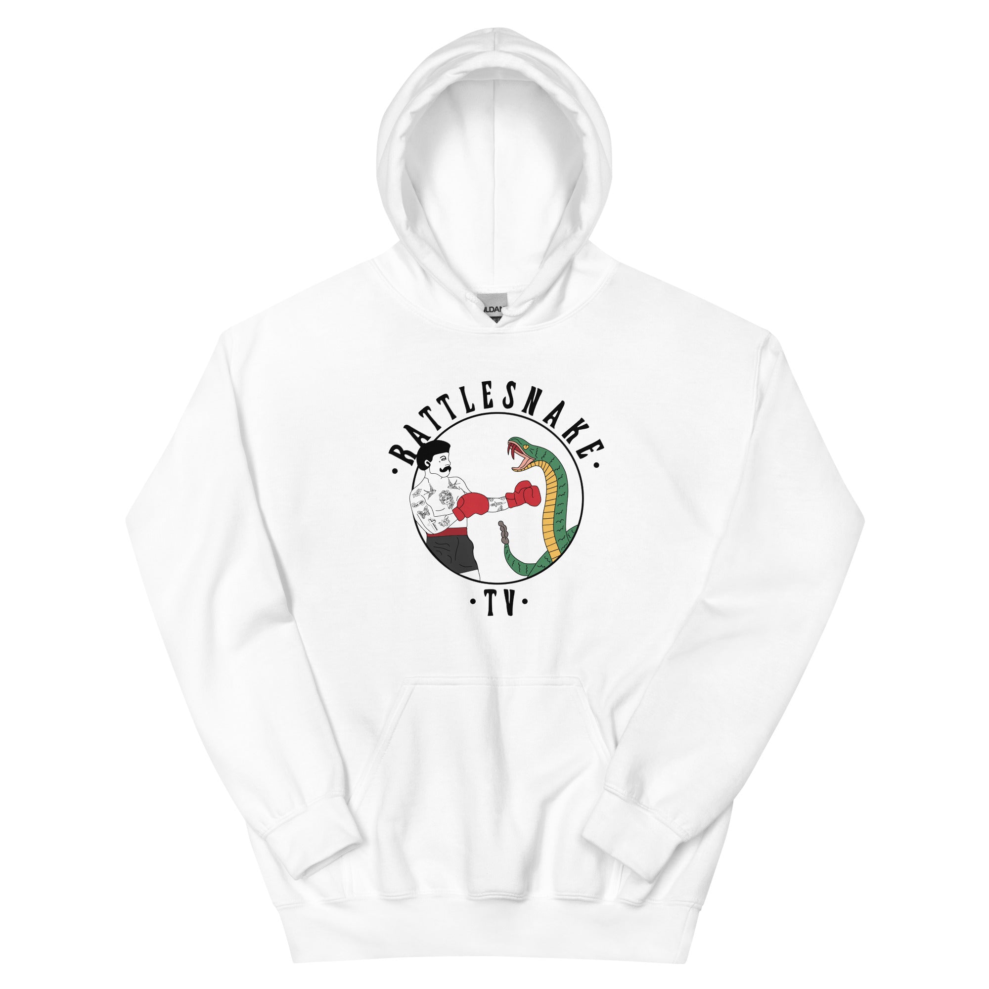 RattleSnakeTV Logo Feature - Hoodie (White)