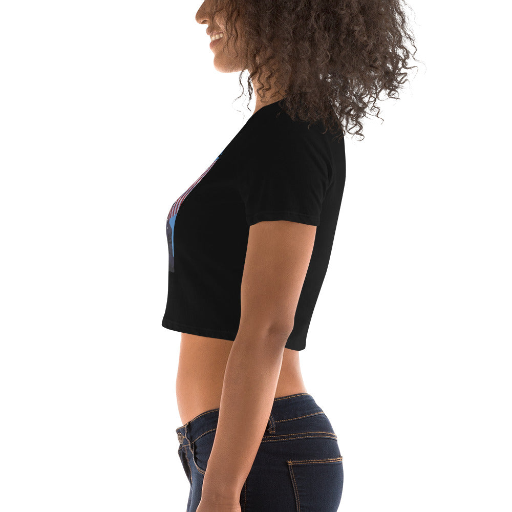 Iconic Unfazed - Women's Crop Tee (Black)